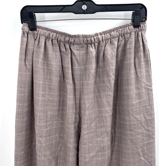 Eskandar Brown Virgin Wool & Silk Pull On Wide Leg Trouser Pants Size 2 - Picture 5 of 6